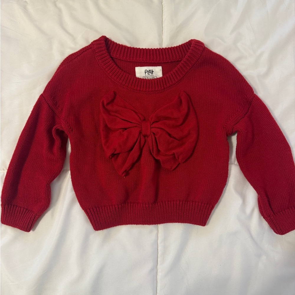 Little Sleepies Red Bow Sweater